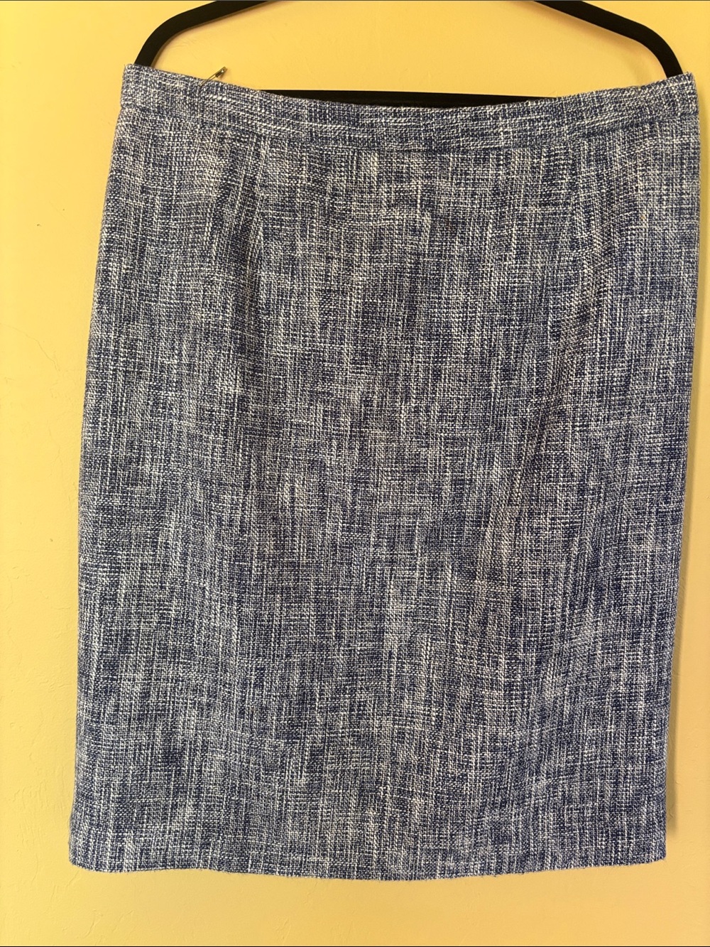 Classic Pendleton Blue Tweed Pencil Skirt - Women